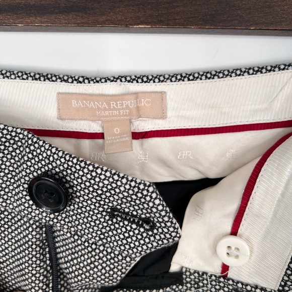 Banana Republic, Size: 0, Martin Fit, Charcoa/White, Small Diamond Pattern, EUC! - Picture 3 of 12